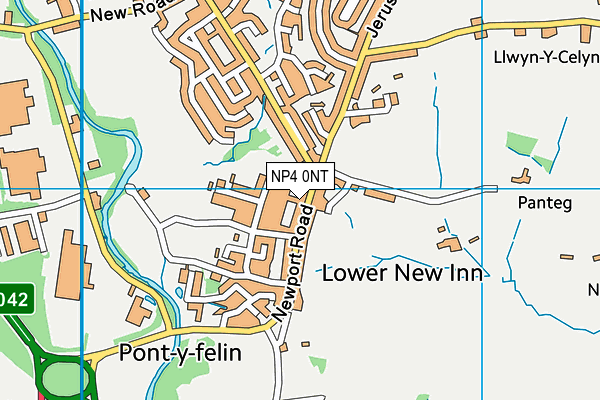 NP4 0NT map - OS VectorMap District (Ordnance Survey)