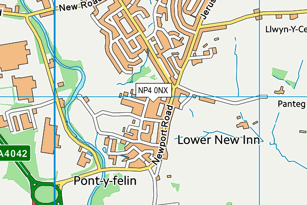 NP4 0NX map - OS VectorMap District (Ordnance Survey)