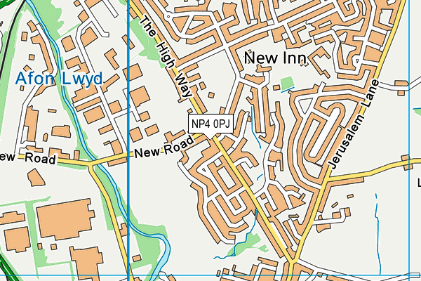 NP4 0PJ map - OS VectorMap District (Ordnance Survey)