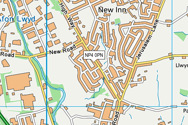 NP4 0PN map - OS VectorMap District (Ordnance Survey)