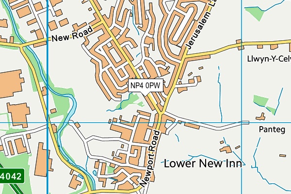 NP4 0PW map - OS VectorMap District (Ordnance Survey)