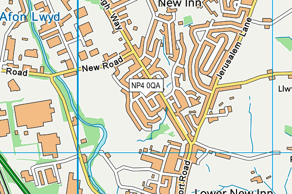 NP4 0QA map - OS VectorMap District (Ordnance Survey)