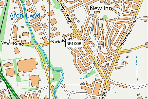 NP4 0QB map - OS VectorMap District (Ordnance Survey)