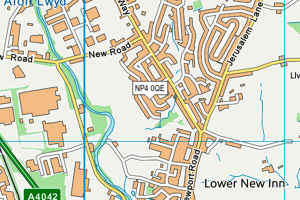 NP4 0QE map - OS VectorMap District (Ordnance Survey)