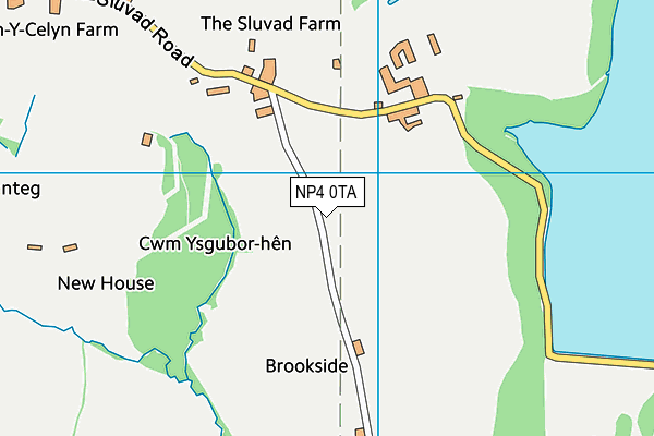 NP4 0TA map - OS VectorMap District (Ordnance Survey)
