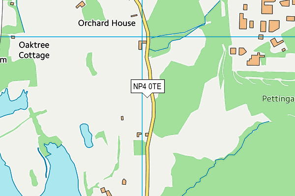 NP4 0TE map - OS VectorMap District (Ordnance Survey)