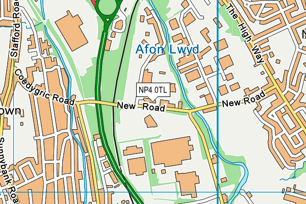 NP4 0TL map - OS VectorMap District (Ordnance Survey)