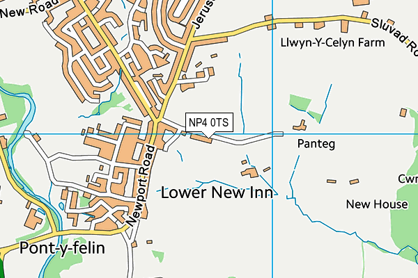 NP4 0TS map - OS VectorMap District (Ordnance Survey)