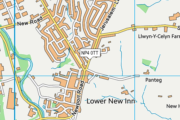 NP4 0TT map - OS VectorMap District (Ordnance Survey)