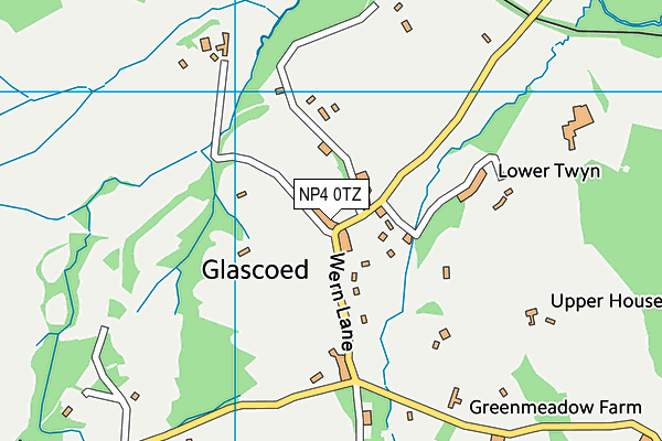 NP4 0TZ map - OS VectorMap District (Ordnance Survey)