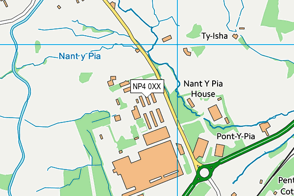 NP4 0XX map - OS VectorMap District (Ordnance Survey)