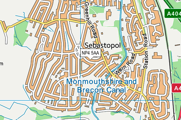 NP4 5AA map - OS VectorMap District (Ordnance Survey)