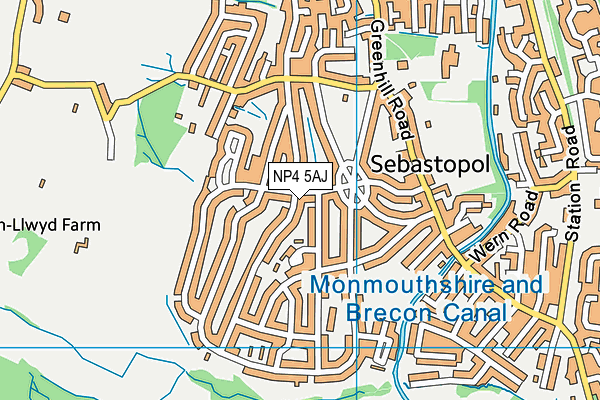 NP4 5AJ map - OS VectorMap District (Ordnance Survey)