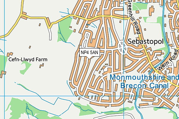 NP4 5AN map - OS VectorMap District (Ordnance Survey)