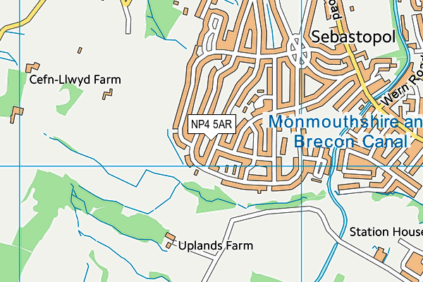 NP4 5AR map - OS VectorMap District (Ordnance Survey)