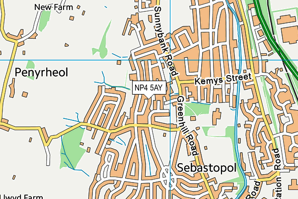 NP4 5AY map - OS VectorMap District (Ordnance Survey)