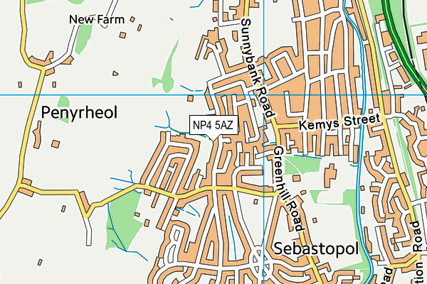 NP4 5AZ map - OS VectorMap District (Ordnance Survey)