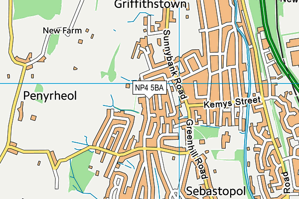 NP4 5BA map - OS VectorMap District (Ordnance Survey)
