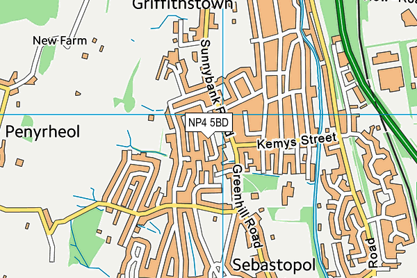 NP4 5BD map - OS VectorMap District (Ordnance Survey)