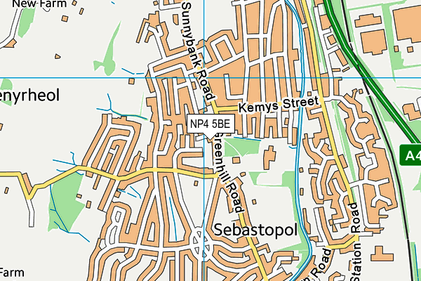 NP4 5BE map - OS VectorMap District (Ordnance Survey)