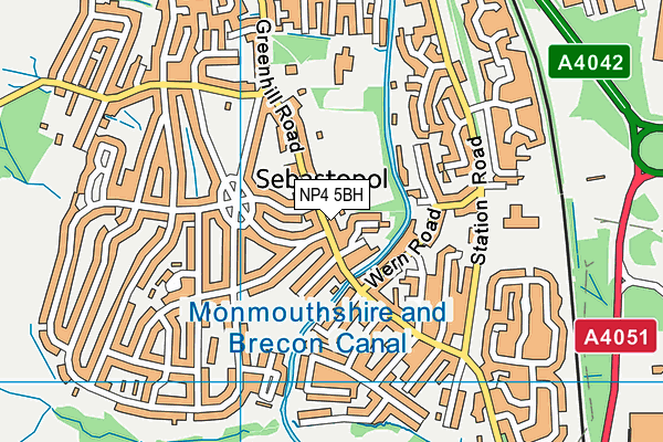 NP4 5BH map - OS VectorMap District (Ordnance Survey)