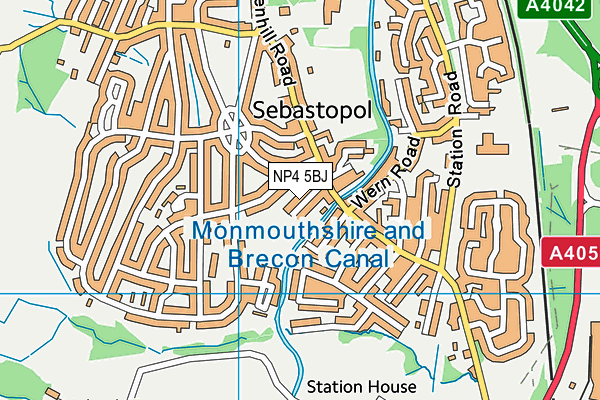 NP4 5BJ map - OS VectorMap District (Ordnance Survey)
