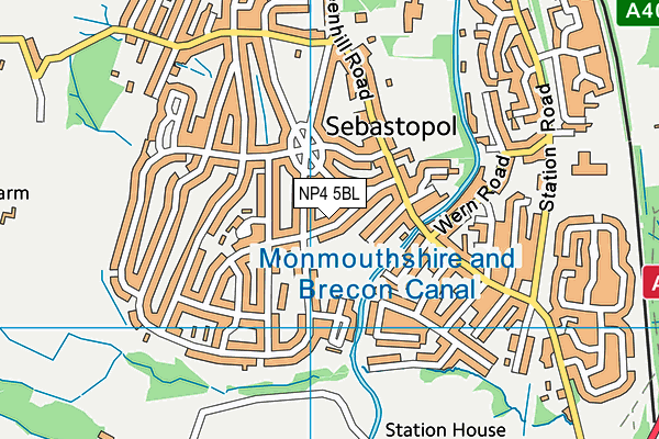 NP4 5BL map - OS VectorMap District (Ordnance Survey)
