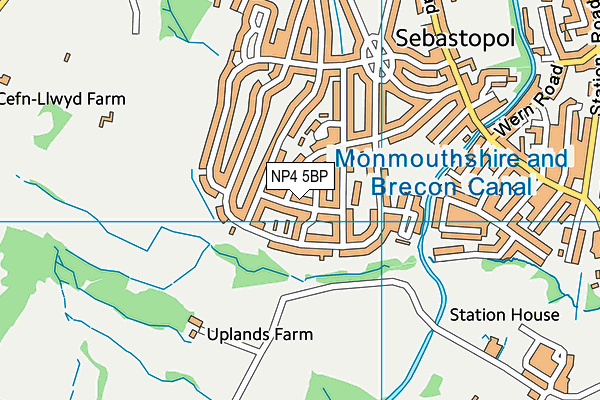 NP4 5BP map - OS VectorMap District (Ordnance Survey)