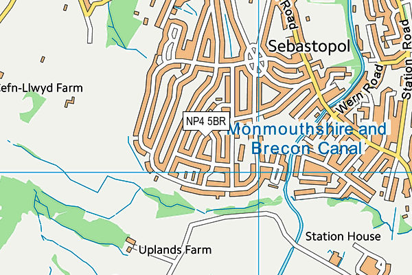 NP4 5BR map - OS VectorMap District (Ordnance Survey)