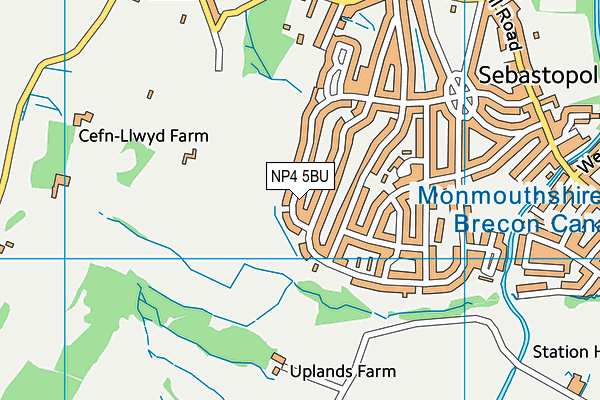 NP4 5BU map - OS VectorMap District (Ordnance Survey)