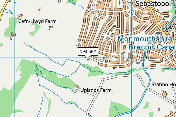 NP4 5BY map - OS VectorMap District (Ordnance Survey)