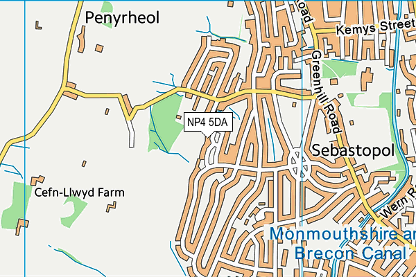 NP4 5DA map - OS VectorMap District (Ordnance Survey)