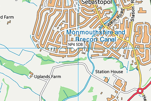 NP4 5DB map - OS VectorMap District (Ordnance Survey)