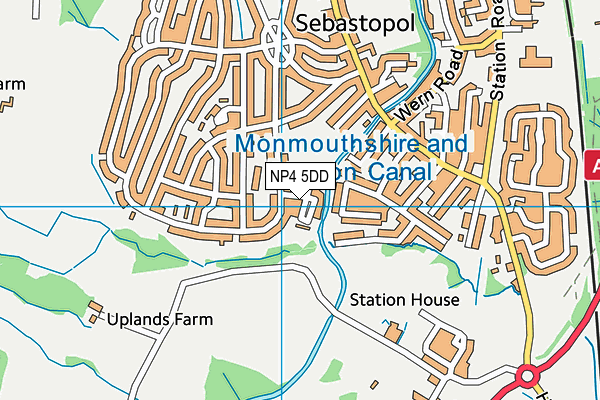 NP4 5DD map - OS VectorMap District (Ordnance Survey)