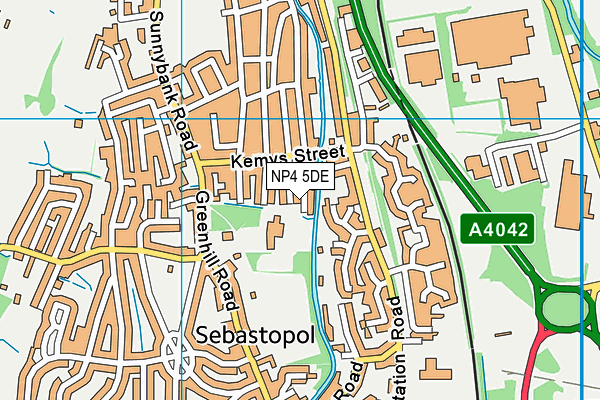 NP4 5DE map - OS VectorMap District (Ordnance Survey)