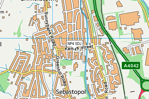 NP4 5DJ map - OS VectorMap District (Ordnance Survey)