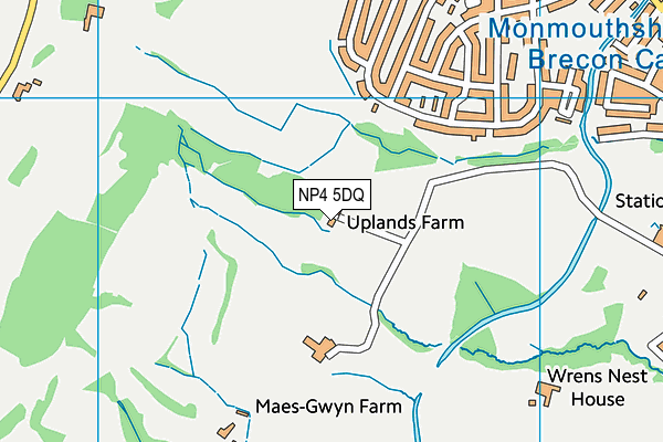 NP4 5DQ map - OS VectorMap District (Ordnance Survey)