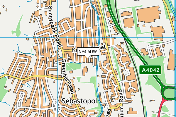 NP4 5DW map - OS VectorMap District (Ordnance Survey)