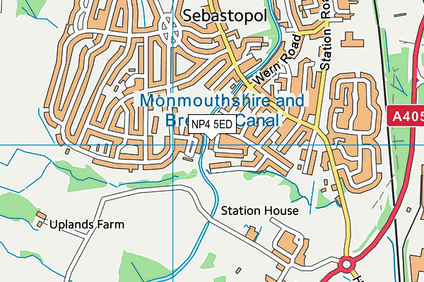 NP4 5ED map - OS VectorMap District (Ordnance Survey)
