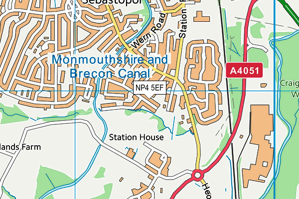 NP4 5EF map - OS VectorMap District (Ordnance Survey)