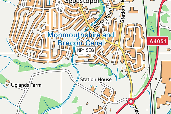 NP4 5EG map - OS VectorMap District (Ordnance Survey)