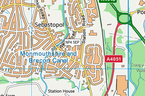NP4 5EP map - OS VectorMap District (Ordnance Survey)