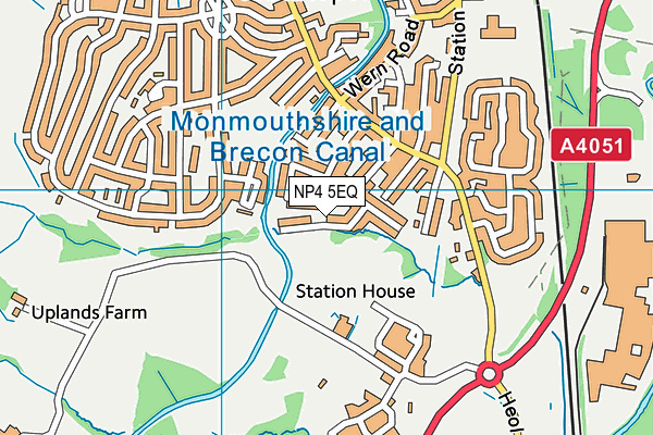 NP4 5EQ map - OS VectorMap District (Ordnance Survey)