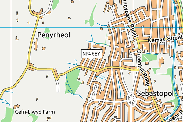 NP4 5EY map - OS VectorMap District (Ordnance Survey)