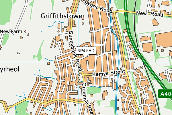 NP4 5HD map - OS VectorMap District (Ordnance Survey)