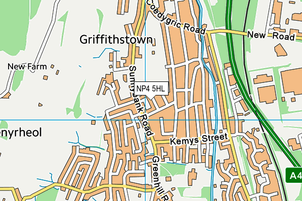 NP4 5HL map - OS VectorMap District (Ordnance Survey)