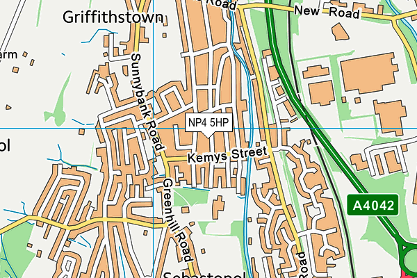 NP4 5HP map - OS VectorMap District (Ordnance Survey)