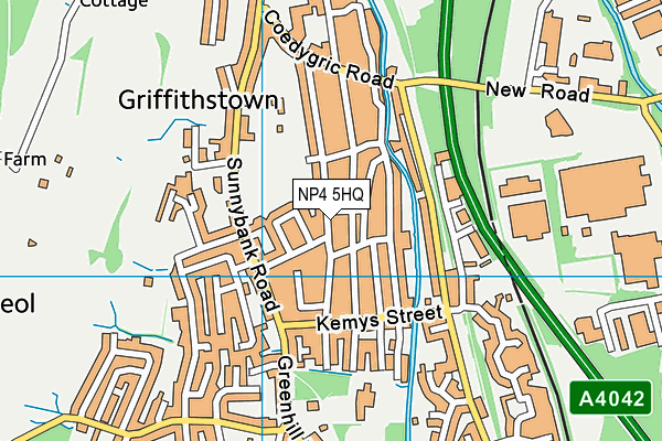 NP4 5HQ map - OS VectorMap District (Ordnance Survey)