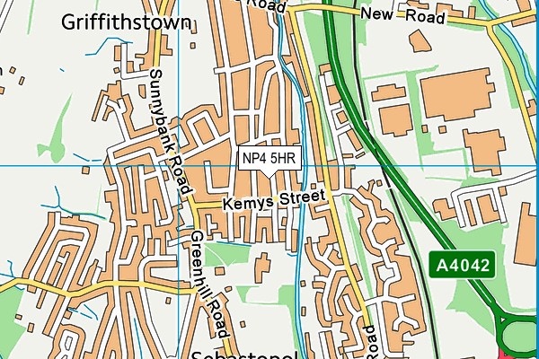 NP4 5HR map - OS VectorMap District (Ordnance Survey)