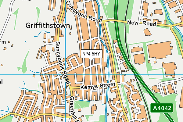 NP4 5HY map - OS VectorMap District (Ordnance Survey)